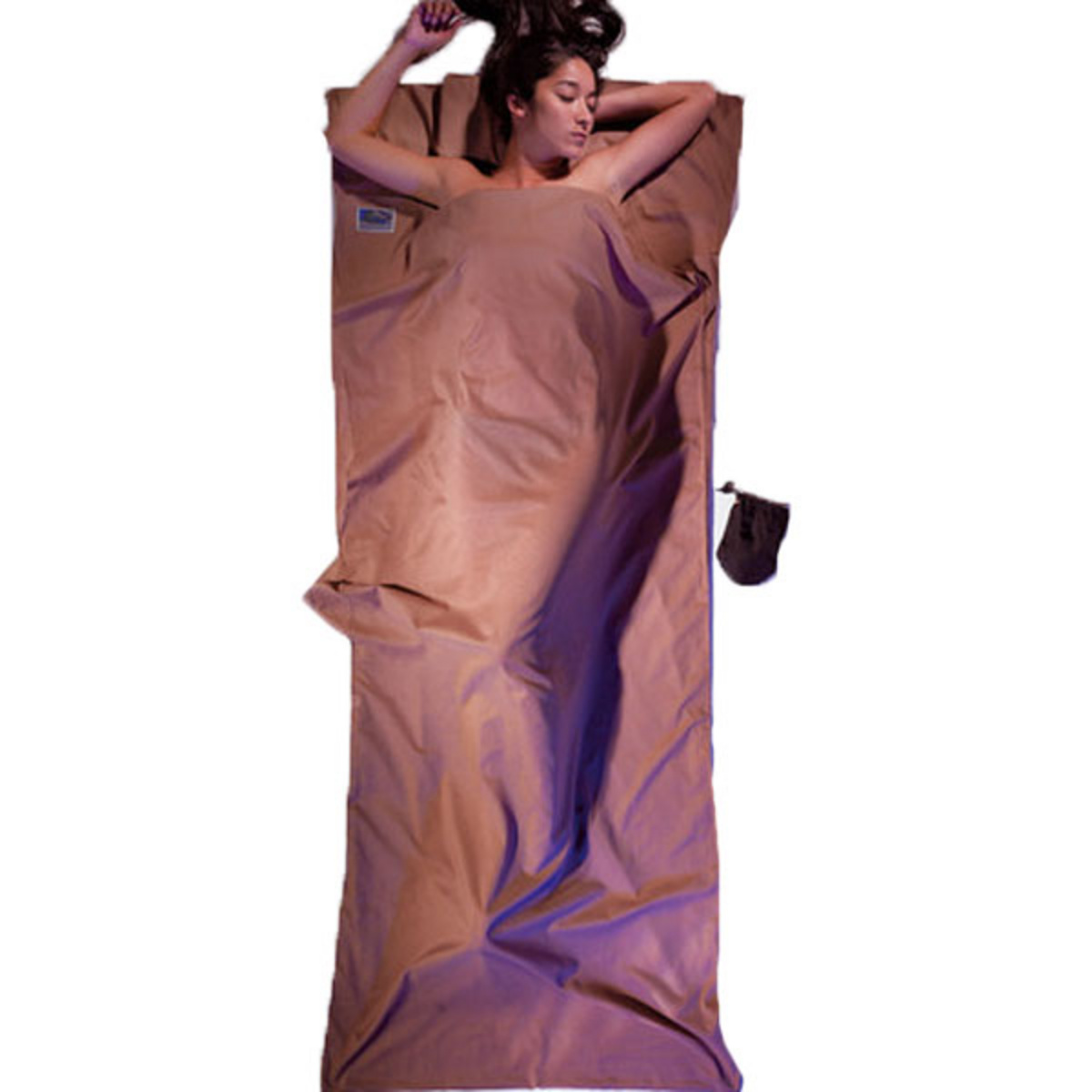 Cocoon Drap de sac de couchage TravelSheet Egyptian Cotton (taille max. 210cm, Brun)