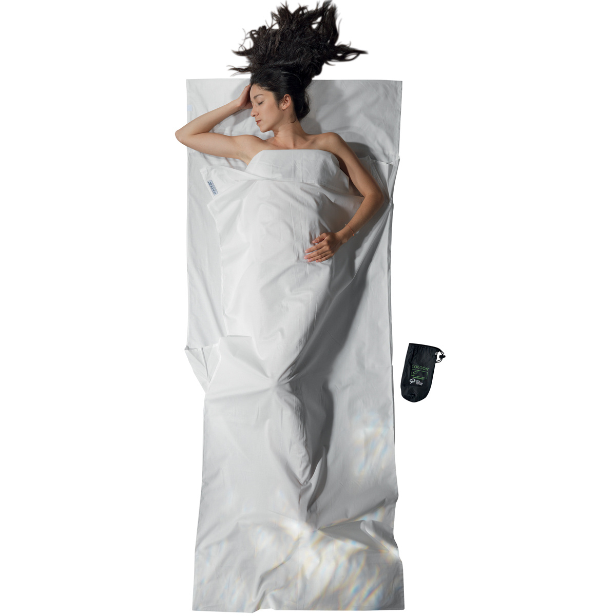 Cocoon Drap de sac de couchage TravelSheet Organic Cotton (taille max. 210cm, Blanc)