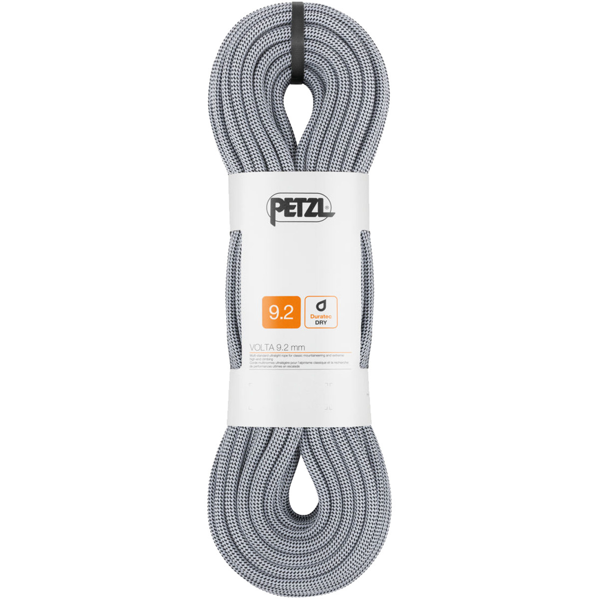 Petzl Volta 9.2 Kletterseil (Größe 50M, schwarz)