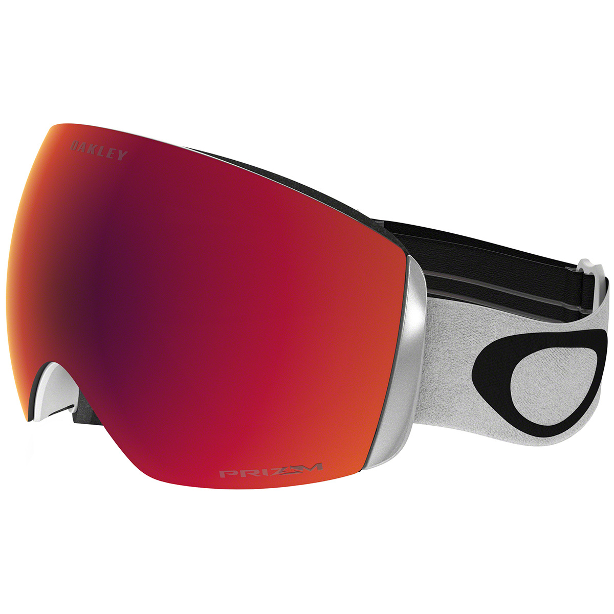 Oakley Flight Deck Prizm Skibrille (Größe One Size, matte white/ prizm torch iridi)