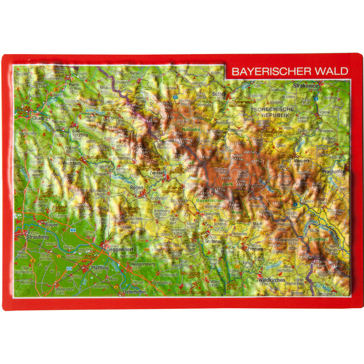 Image of Georelief 3D Reliefpostkarte Bayerischer Wald