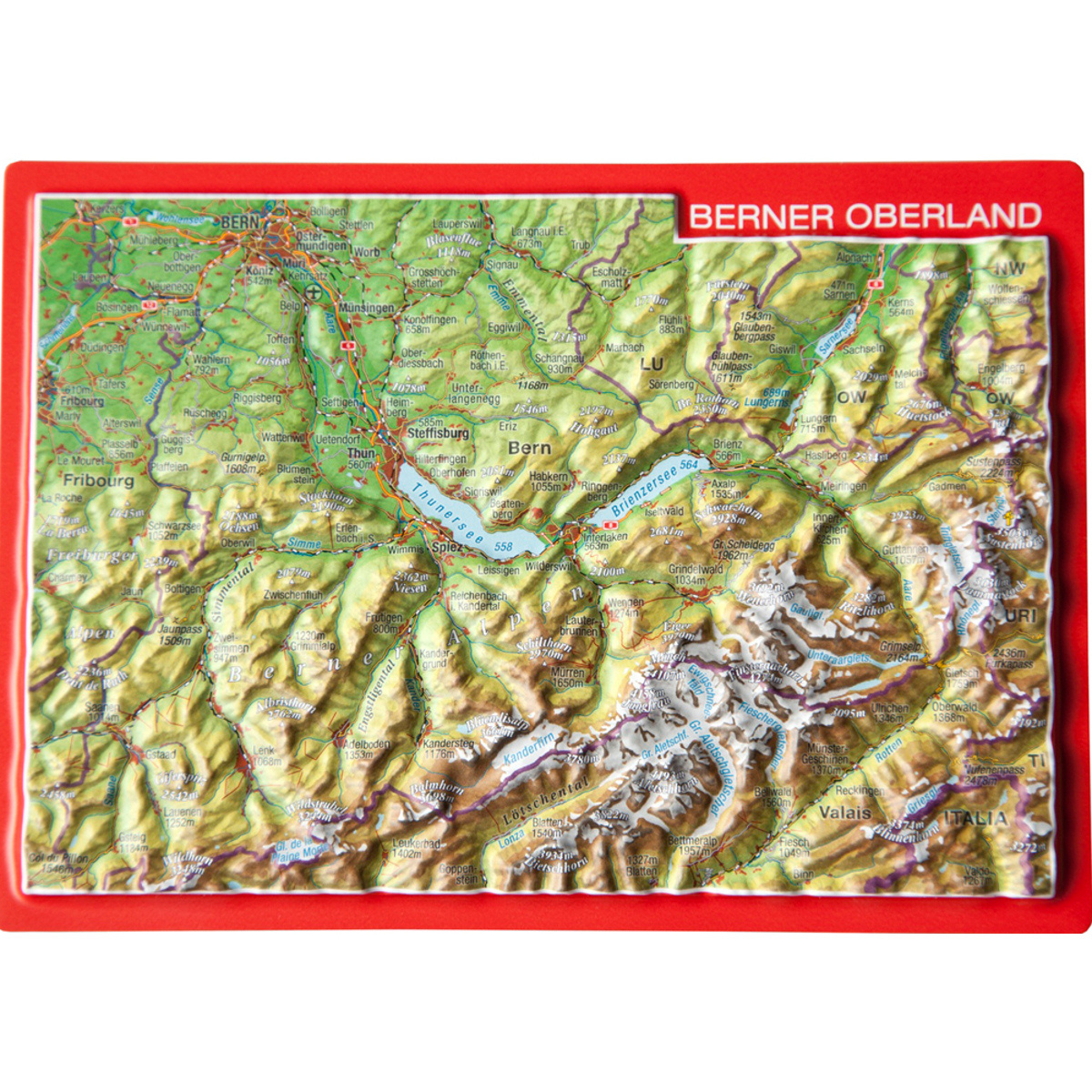 Image of Georelief 3D Reliefpostkarte Berner Oberland