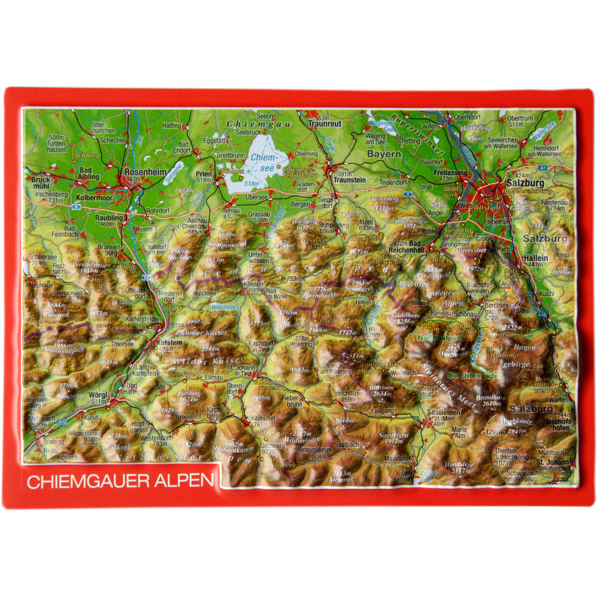 Image of Georelief 3D Reliefpostkarte Chiemgauer Alpen