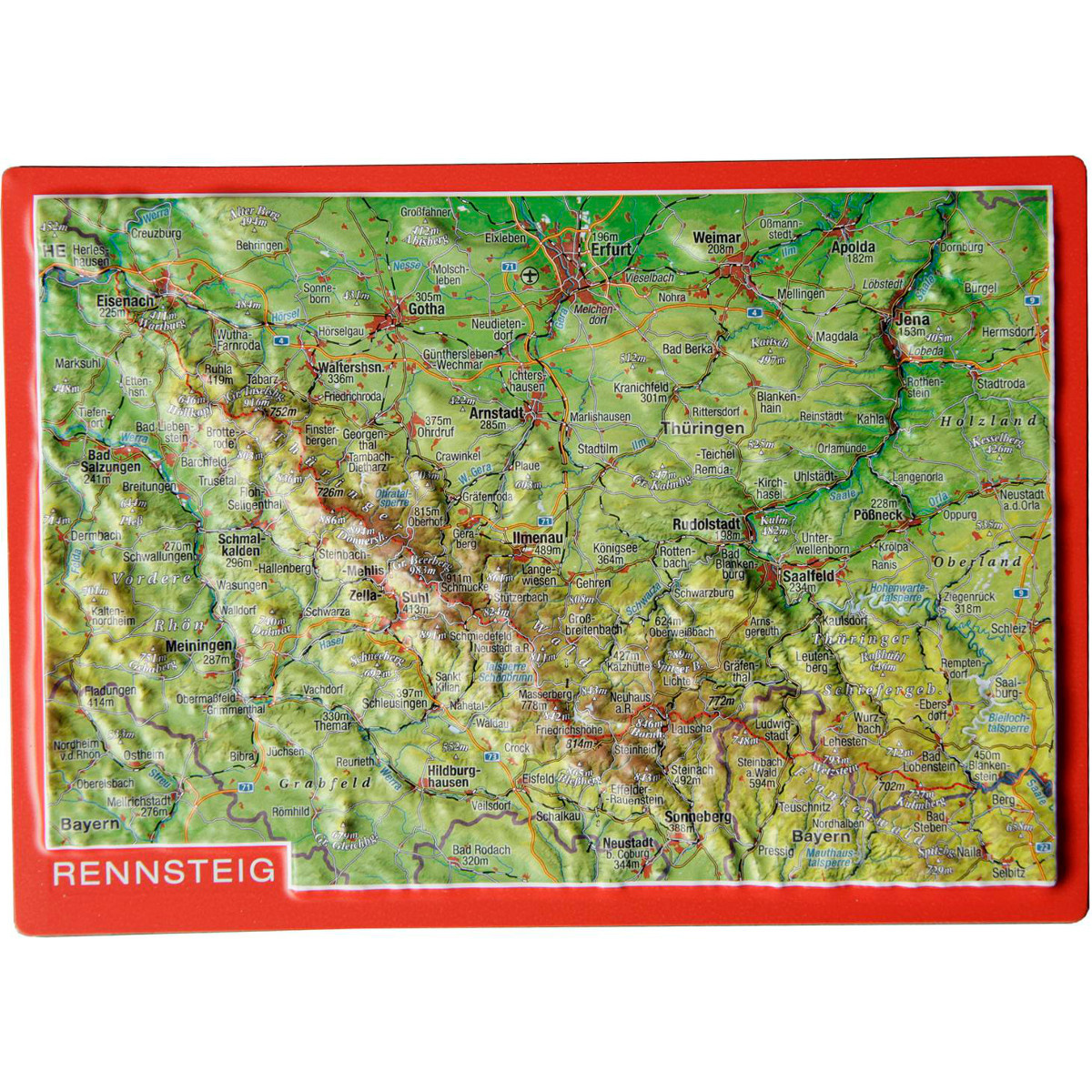 Image of Georelief 3D Reliefpostkarte Rennsteig