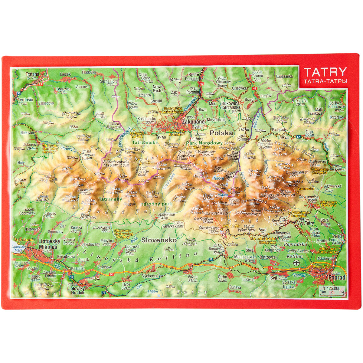 Image of Georelief 3D Reliefpostkarte Tatra