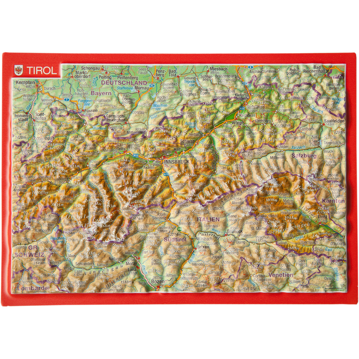 Image of Georelief 3D Reliefpostkarte Tirol