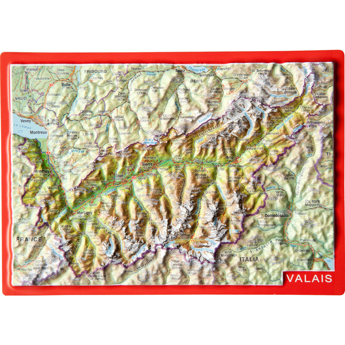 Image of Georelief 3D Reliefpostkarte Wallis