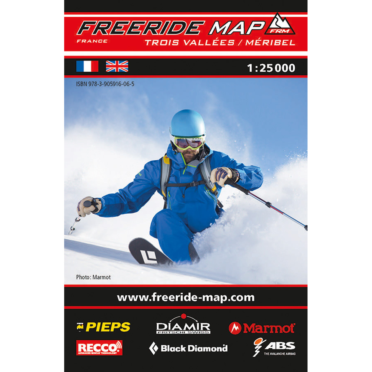 Freeride Map Trois Vallées / Méribel - Ski (Größe One Size)