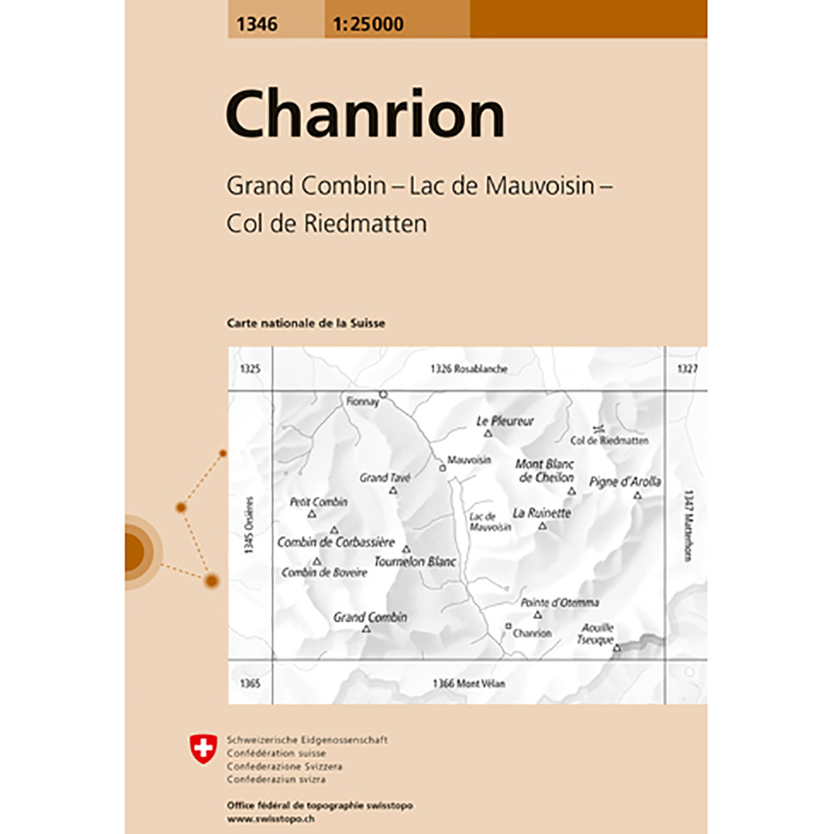 Image of Swisstopo Chanrion 1346 Landeskarte 1:25 000