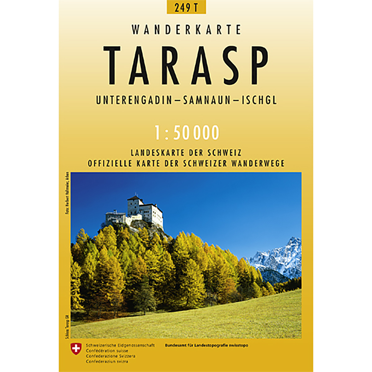 Image of Swisstopo Tarasp 249T Wanderkarte 1:50 000