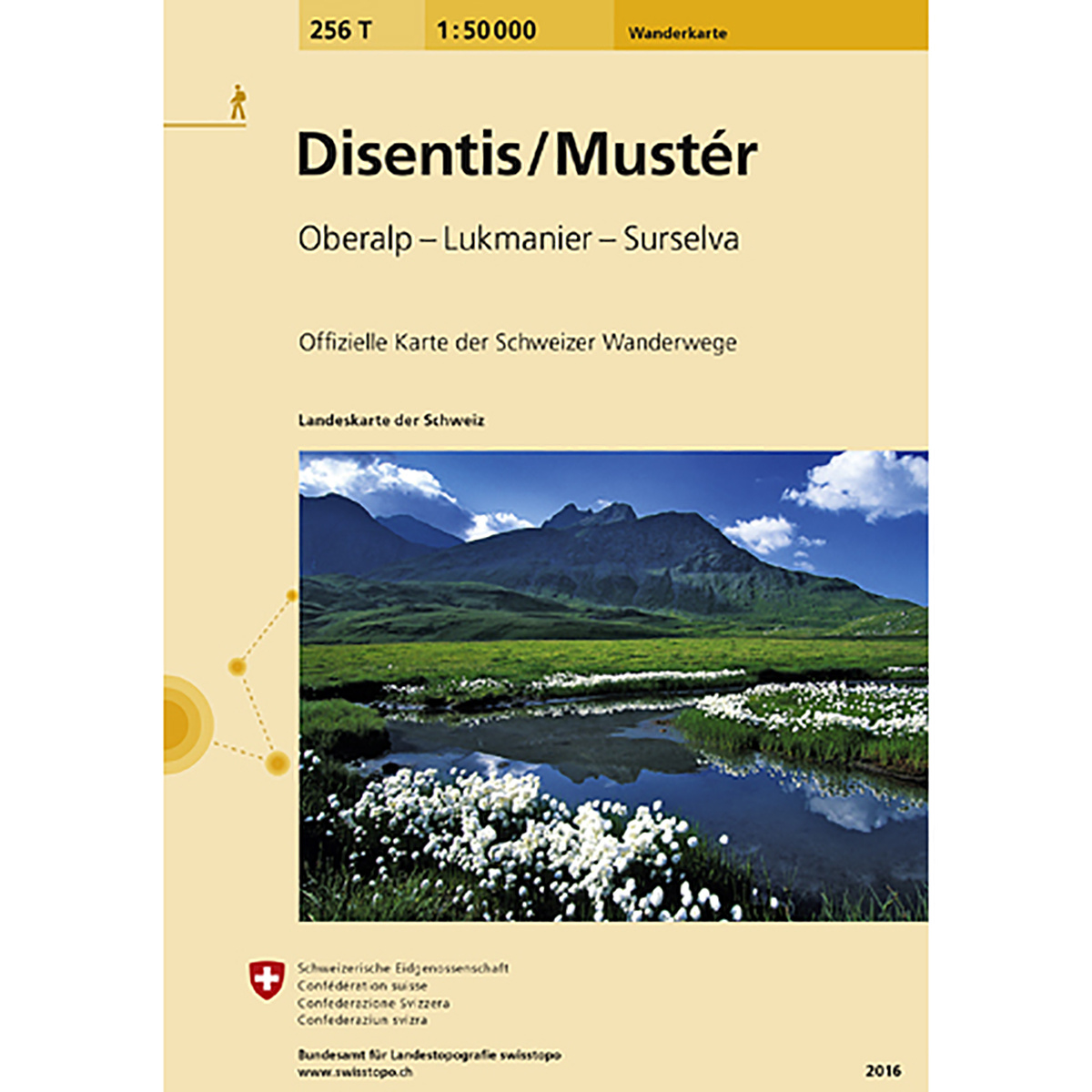 Image of Swisstopo Disentis 256T Wanderkarte 1:50 000