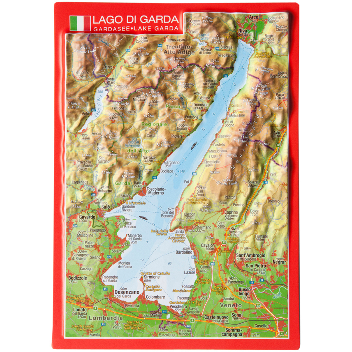 Image of Georelief 3D Reliefpostkarte Gardasee