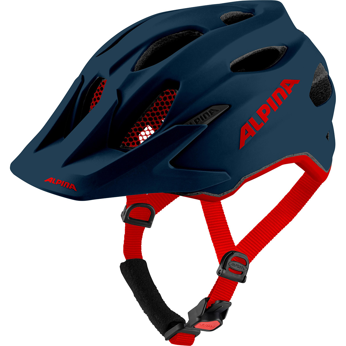 Alpina Kinder Carapax JR. Fahrradhelm (Größe 51-56CM, blau)