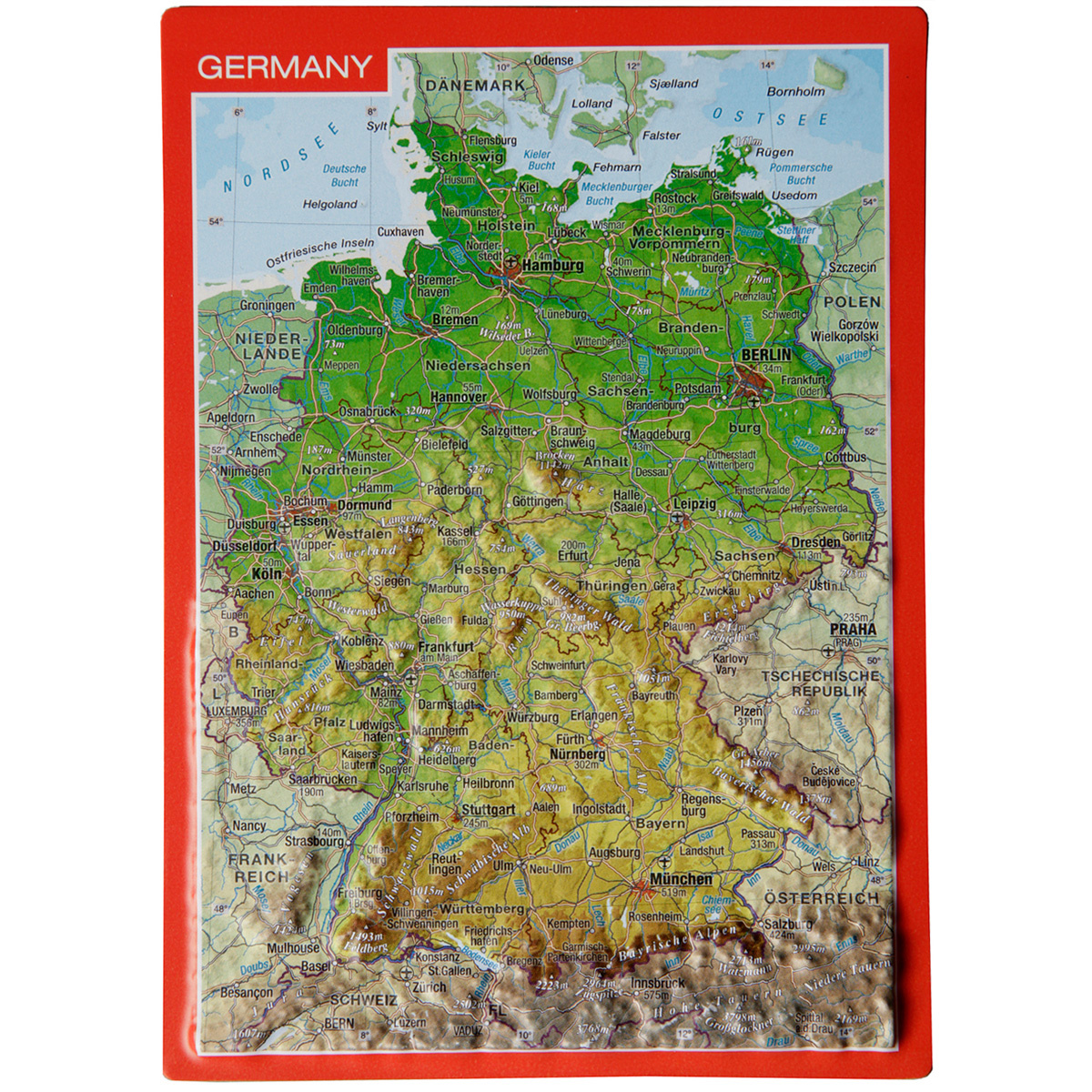 Image of Georelief 3D Reliefpostkarte Deutschland