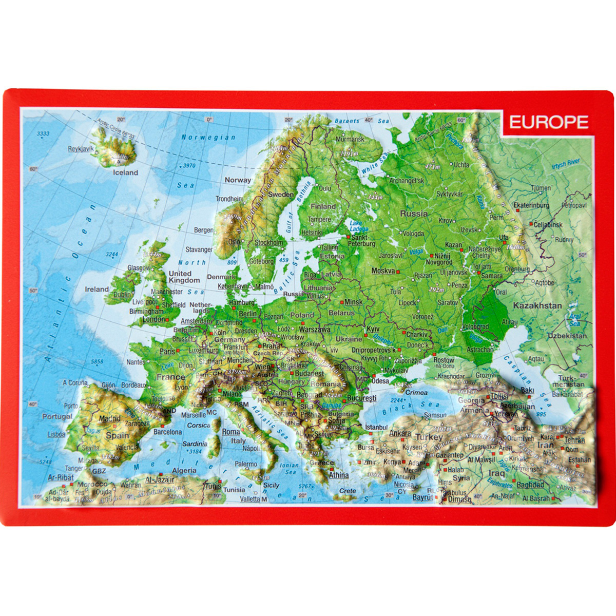 Image of Georelief 3D Reliefpostkarte Europa