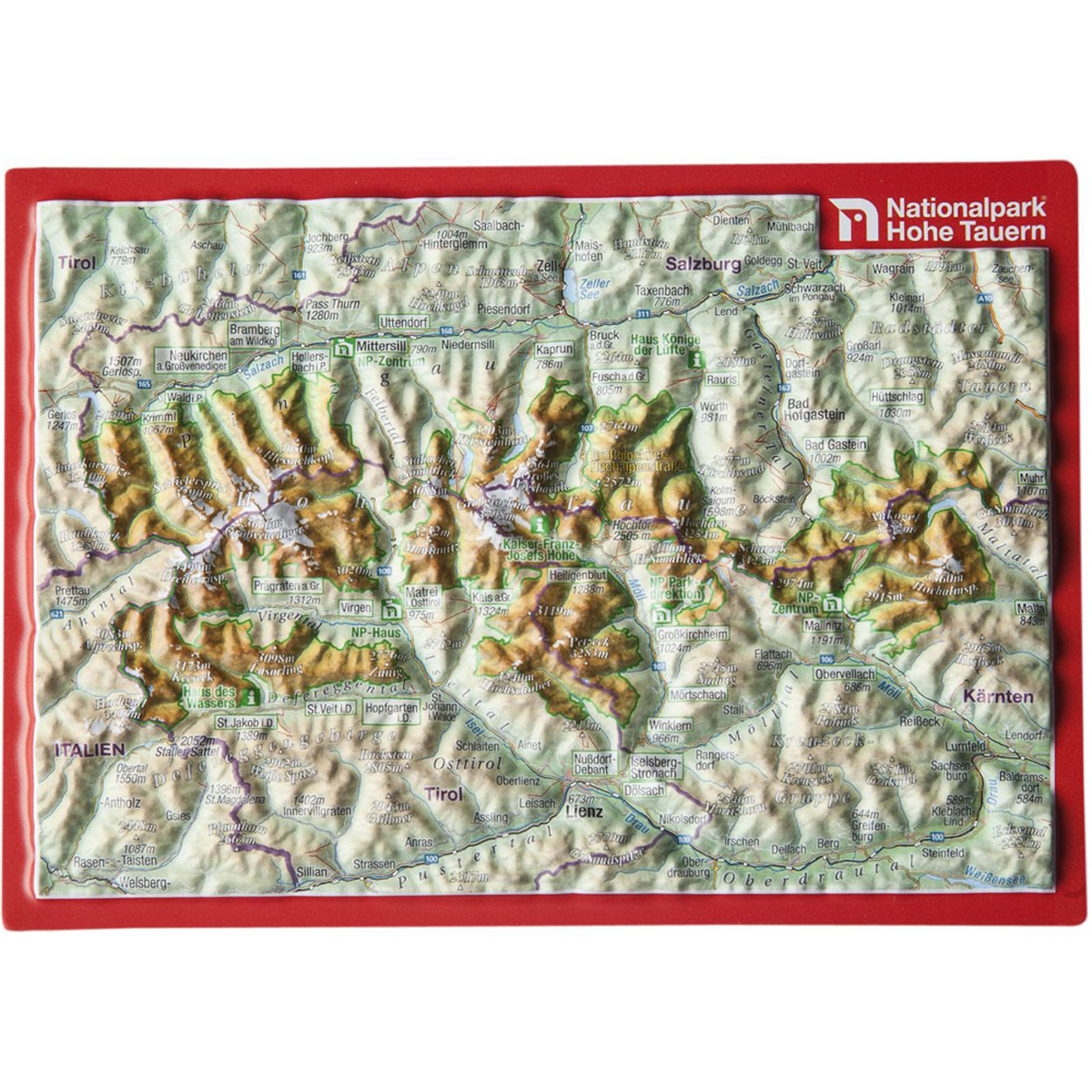 Georelief 3D Reliefpostkarte Hohe Tauern (Größe One Size)