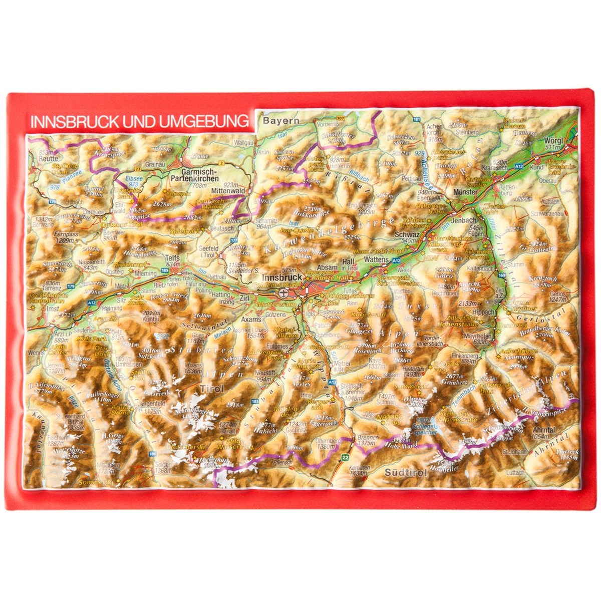 Image of Georelief 3D Reliefpostkarte Innsbruck und Umgebung