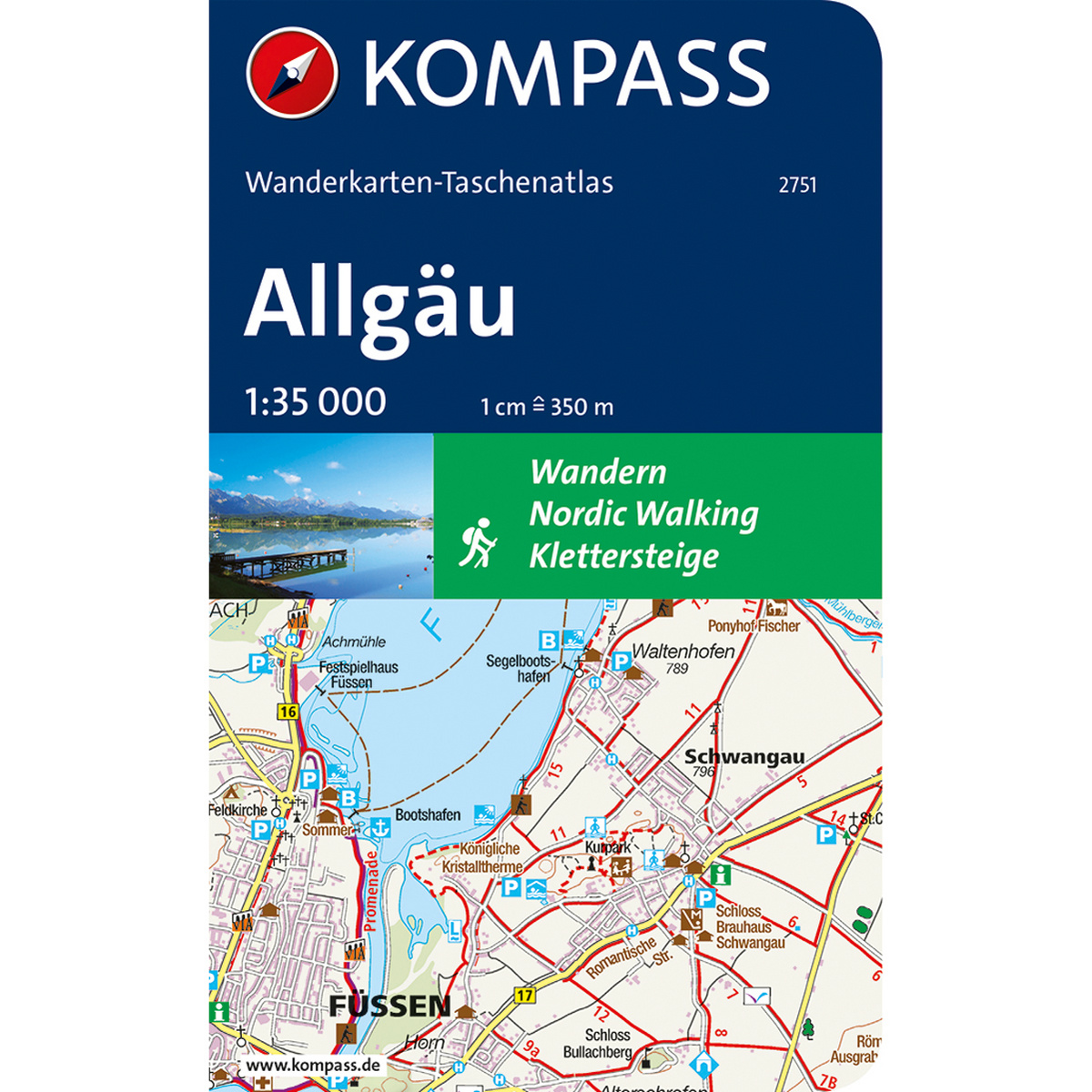 Image of Kompass Verlag Wanderkarten-Taschenatlas Allgäu 2751