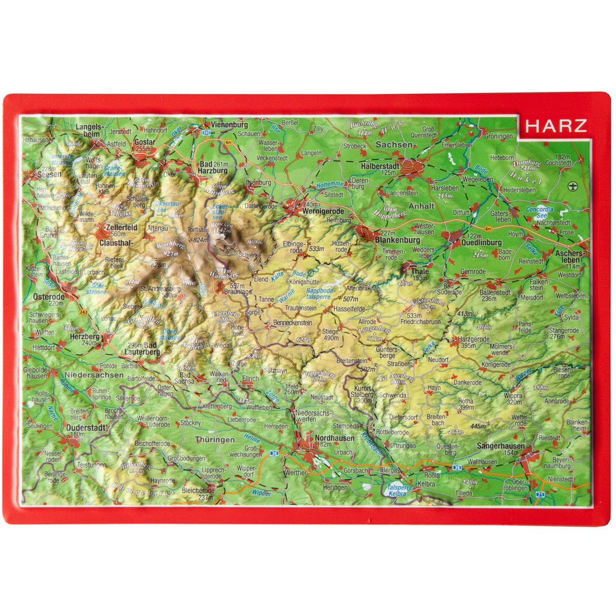 Image of Georelief 3D Reliefpostkarte Harz