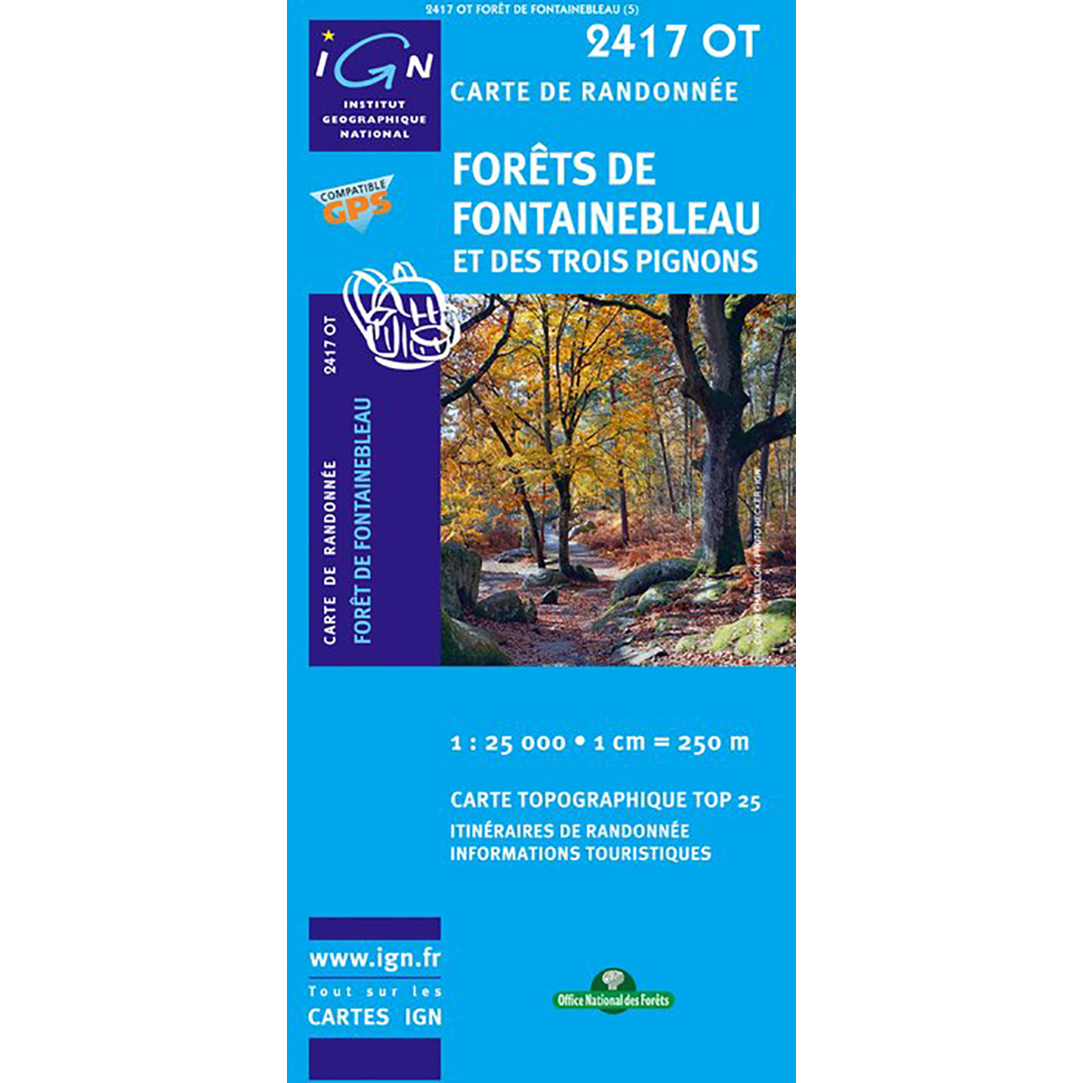 Image of IGN Forêt de Fontainebleau 2417 OT Wanderkarte