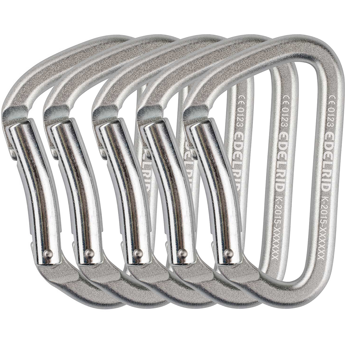 Image of Edelrid Moschettone da arrampicata indoor Jim Steel (confezione da 5 pezzi)