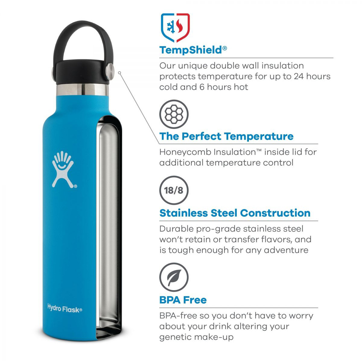 Image of Hydro Flask Borraccia termica Standard Mouth 709ml