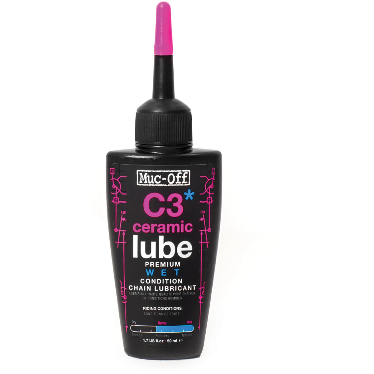 Muc Off C3 Wet Ceramic Lube Schmiermittel (Größe 50ML)