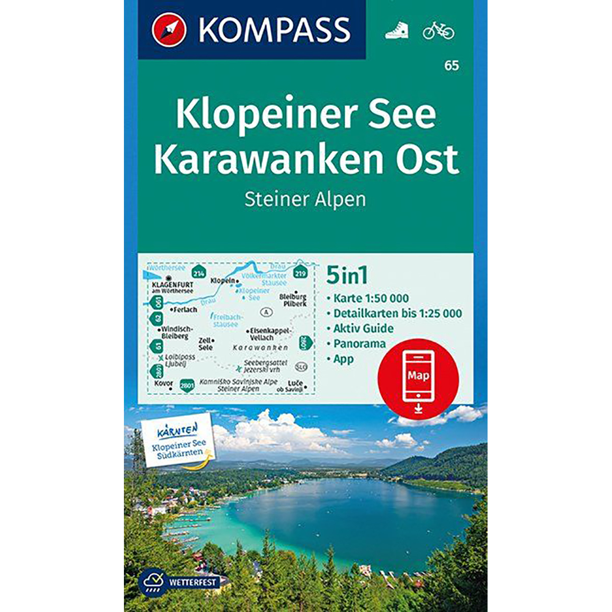 Kompass Verlag WK 65 Klopeiner See - Karawanken Ost (Größe One Size)