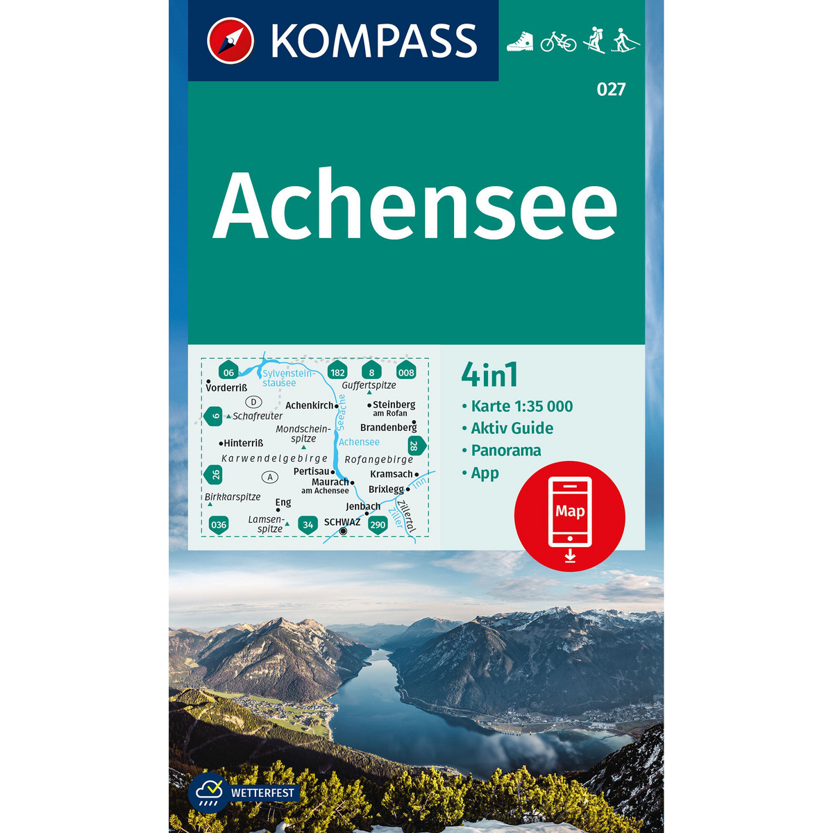 Kompass Verlag WK 27 Achensee (Größe One Size, 2. Aufl. 2023)