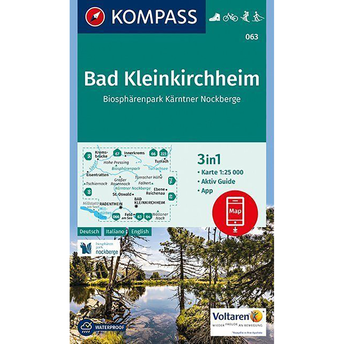 Kompass Verlag WK 063 Bad Kleinkirchheim - NP Nockberge (Größe One Size)