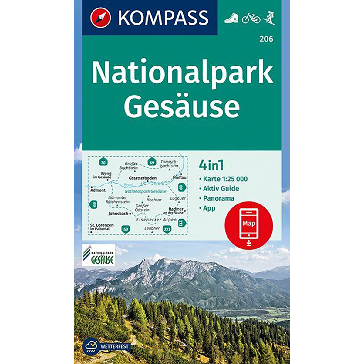 Kompass Verlag WK 206 Nationalpark Gesäuse (Größe One Size)