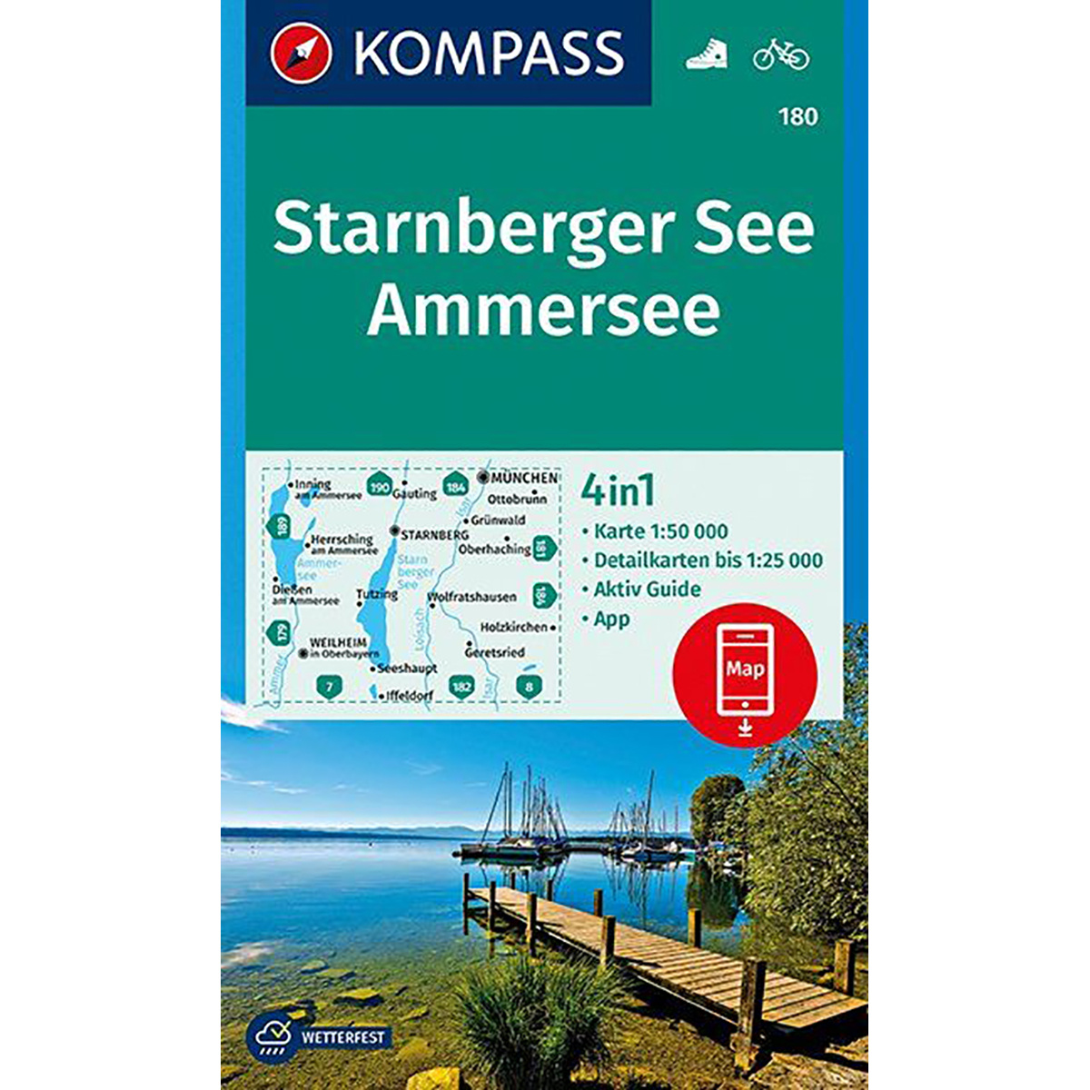 Kompass Verlag WK 180 Starnberger See - Ammersee (Größe One Size)