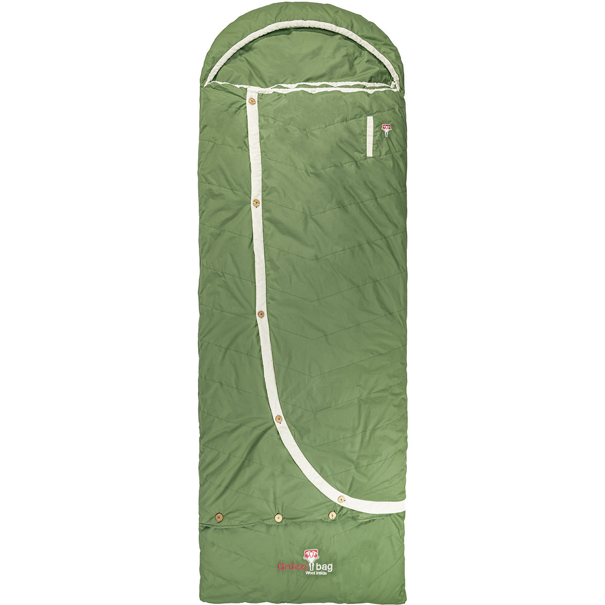 Grüezi Bag Sac de couchage Biopod Down Wool Nature Comfort (taille max. 185cm, Vert)