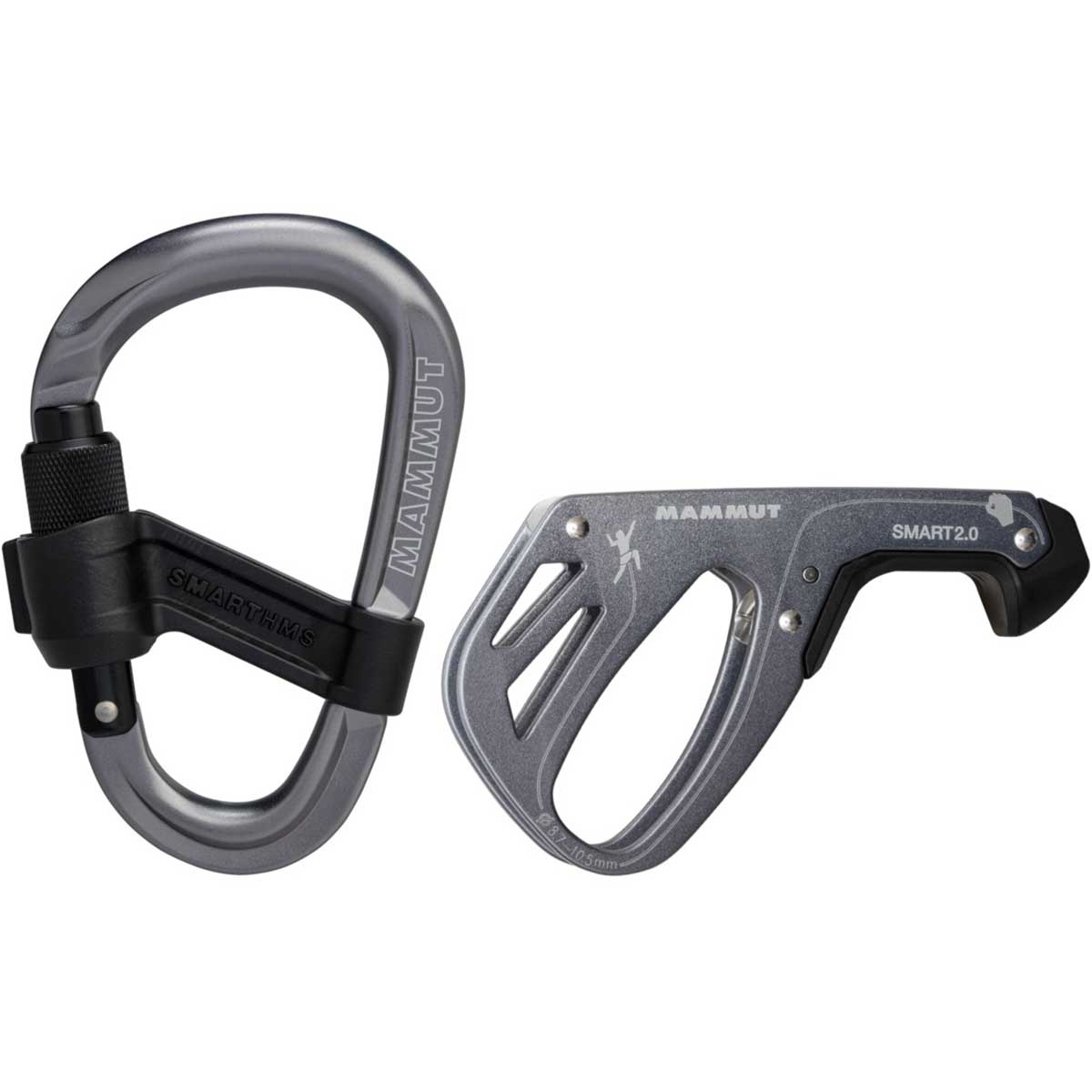 Mammut Smart 2.0 Belay Sicherungsgerät-Set (Größe One Size, grau)