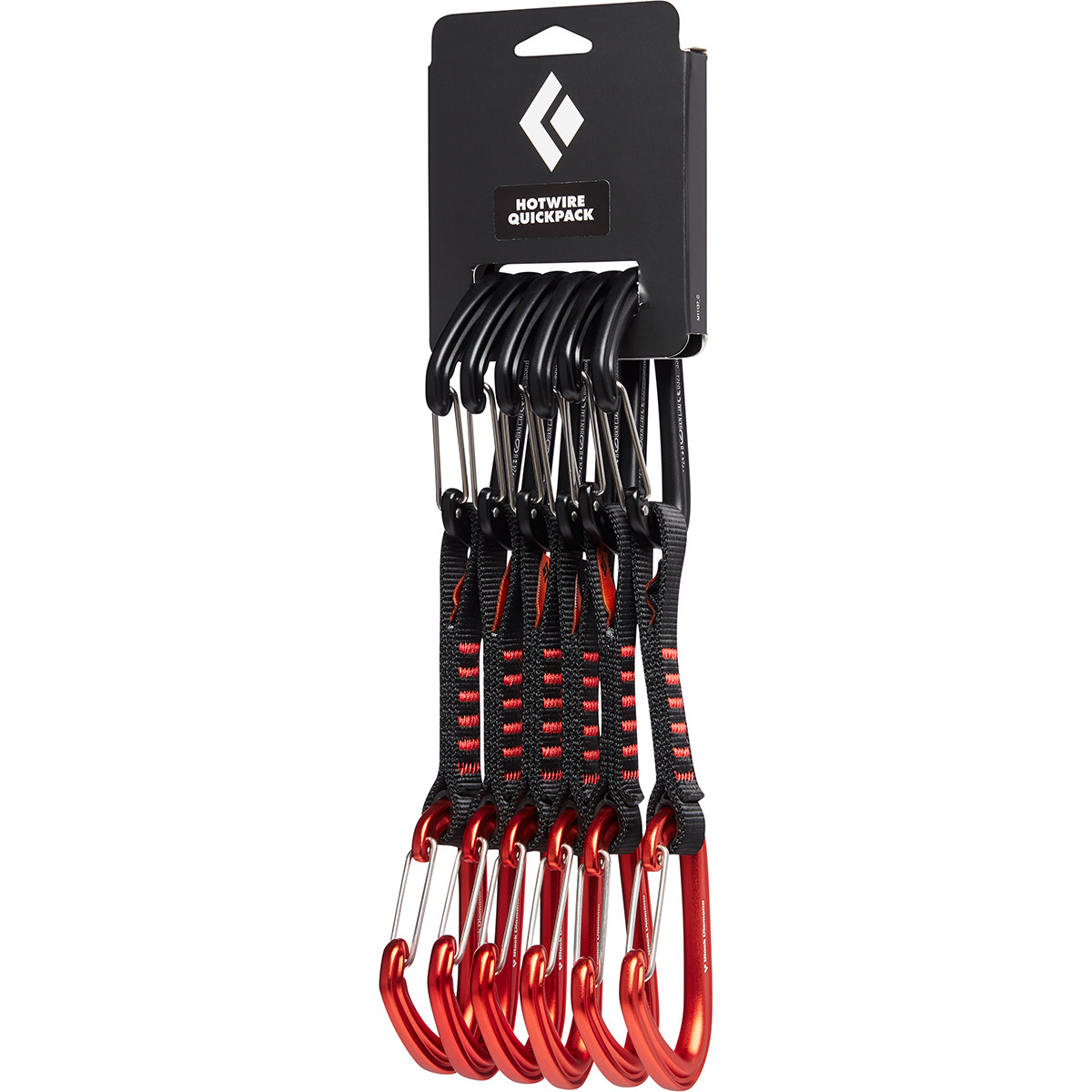 Black Diamond Set di rinvii Hotwire 12 cm confezione da 6 pezzi (Taglia ONE SIZE, Rosso)