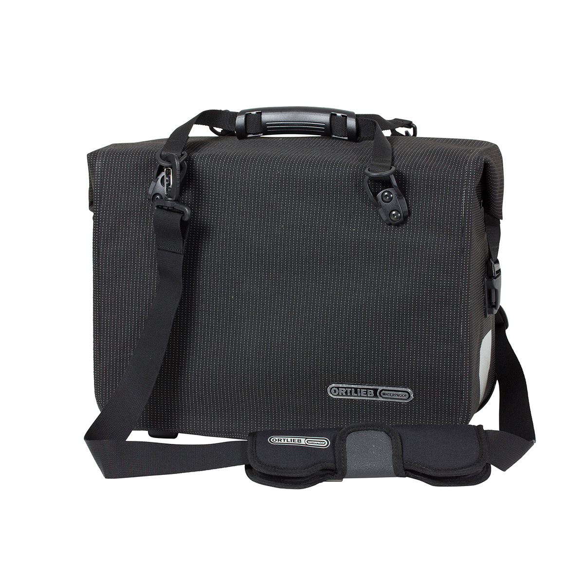 Ortlieb Office-Bag High-Vis QL3.1 Fahrradtasche (Größe One Size, schwarz)