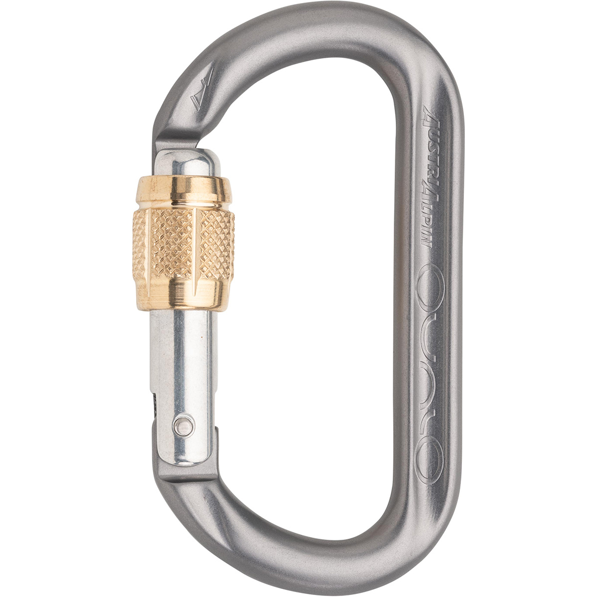 Austrialpin Mousqueton Ovalo GI Alu Schraub- (taille One Size, Noir)