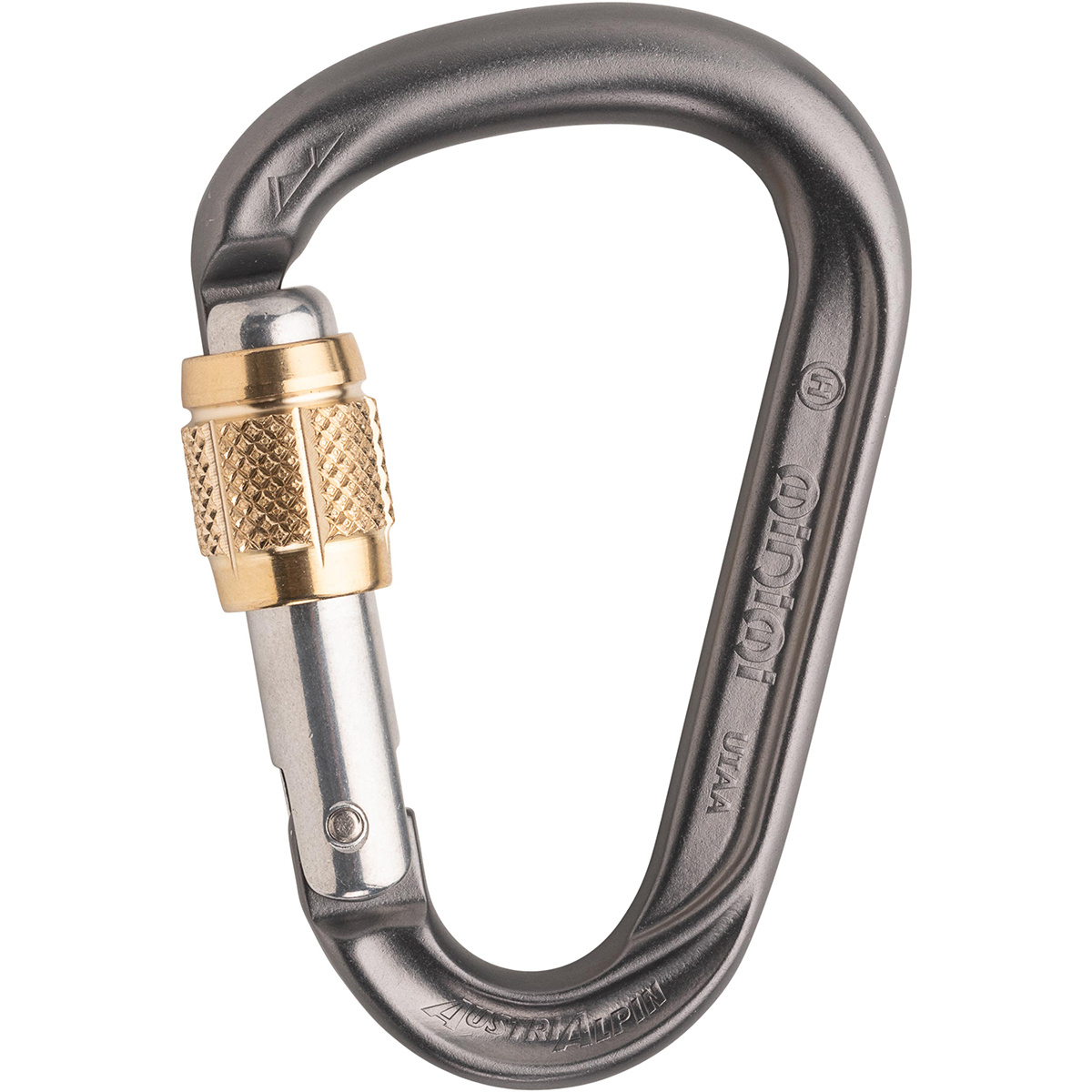 Image of Austrialpin Moschettone con ghiera a vite in alluminio HMS Mini.mi