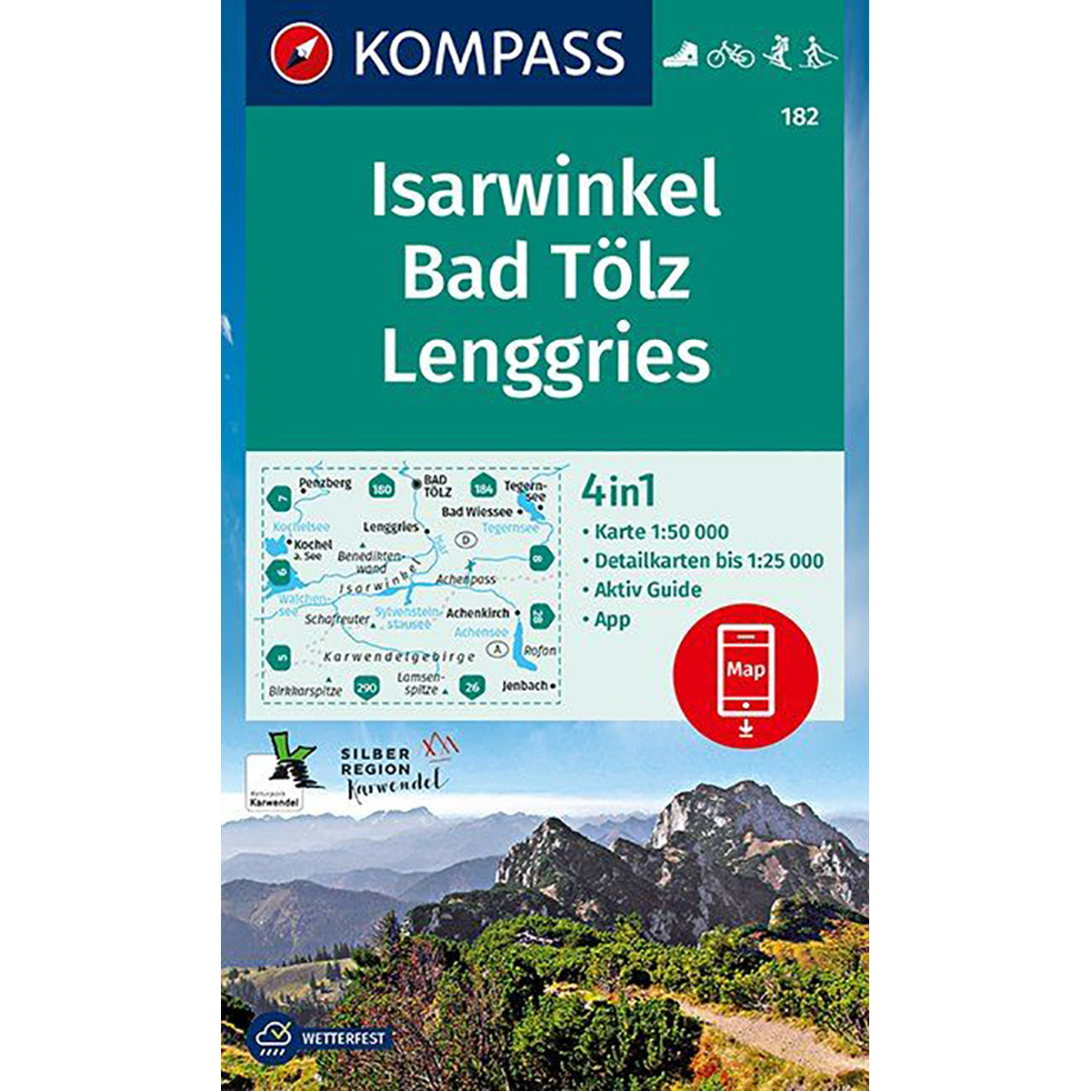Kompass Verlag WK 182 Isarwinkel - Bad Tölz, Lenggries (Größe One Size)