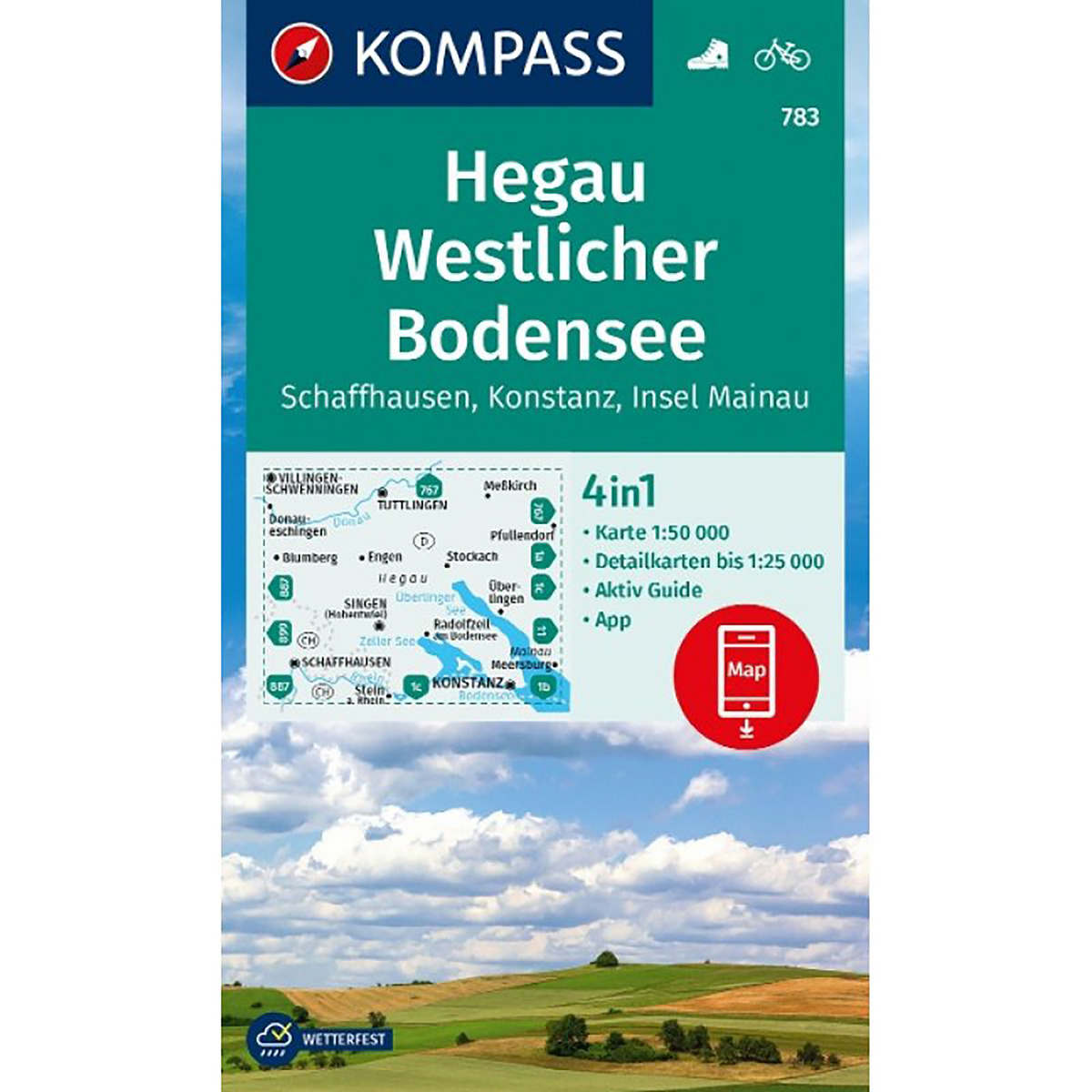 Image of Kompass Verlag WK 783 Hegau - Westlicher Bodensee
