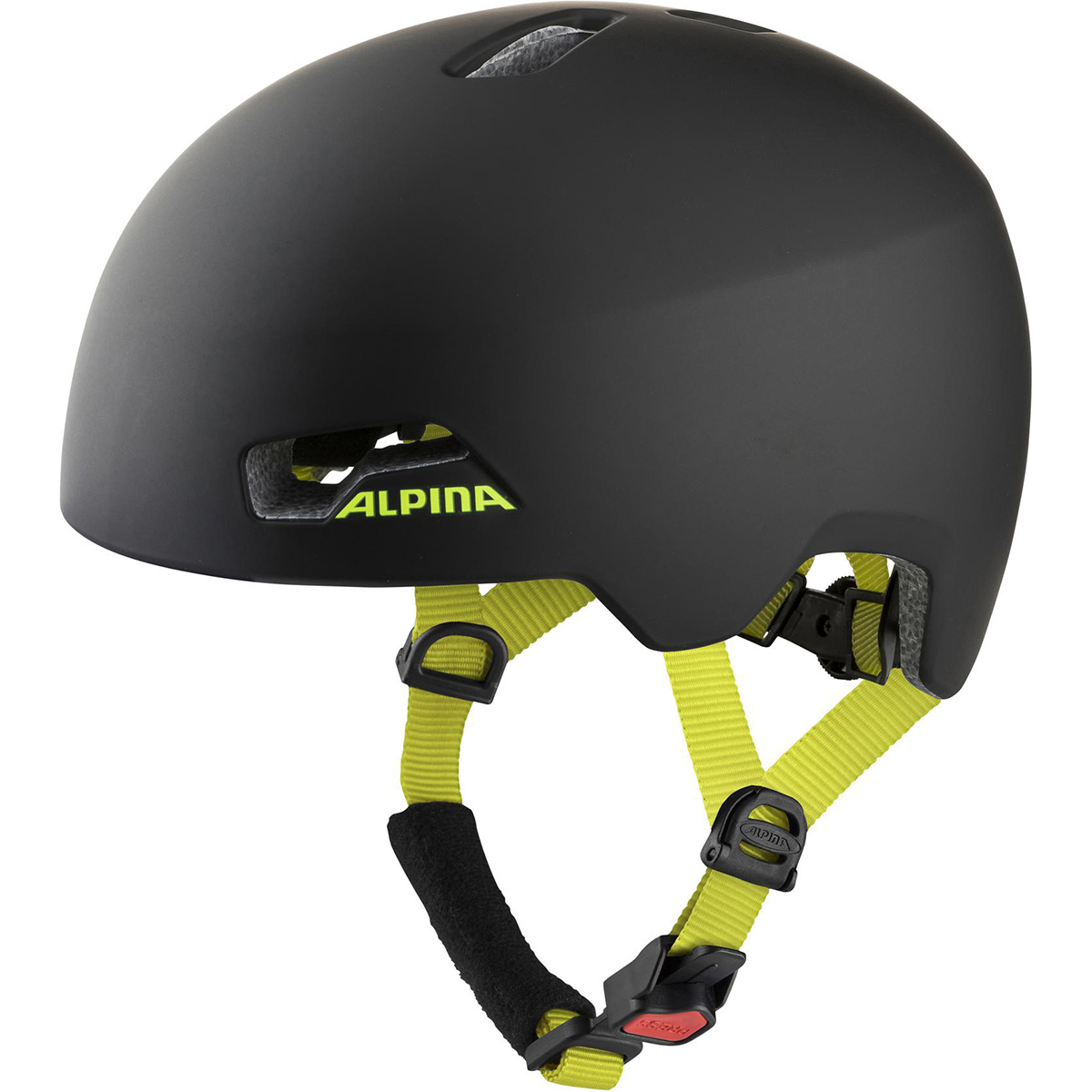 Alpina Bambino Casco ciclismo Hackeny (Taglia 51-56CM, Nero)