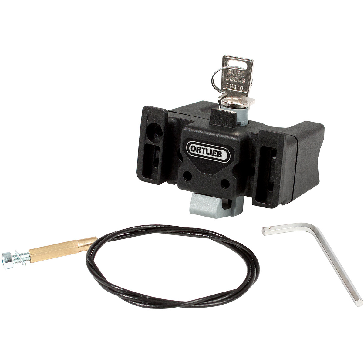 Ortlieb Handlebar Mounting-Set Lock (Taglia ONE SIZE, Nero)
