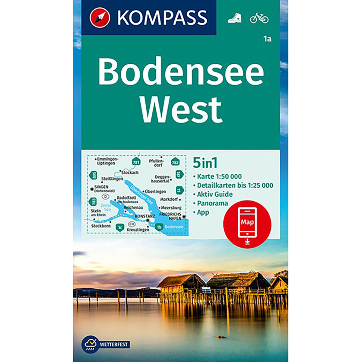 Image of Kompass Verlag WK 1a Bodensee West
