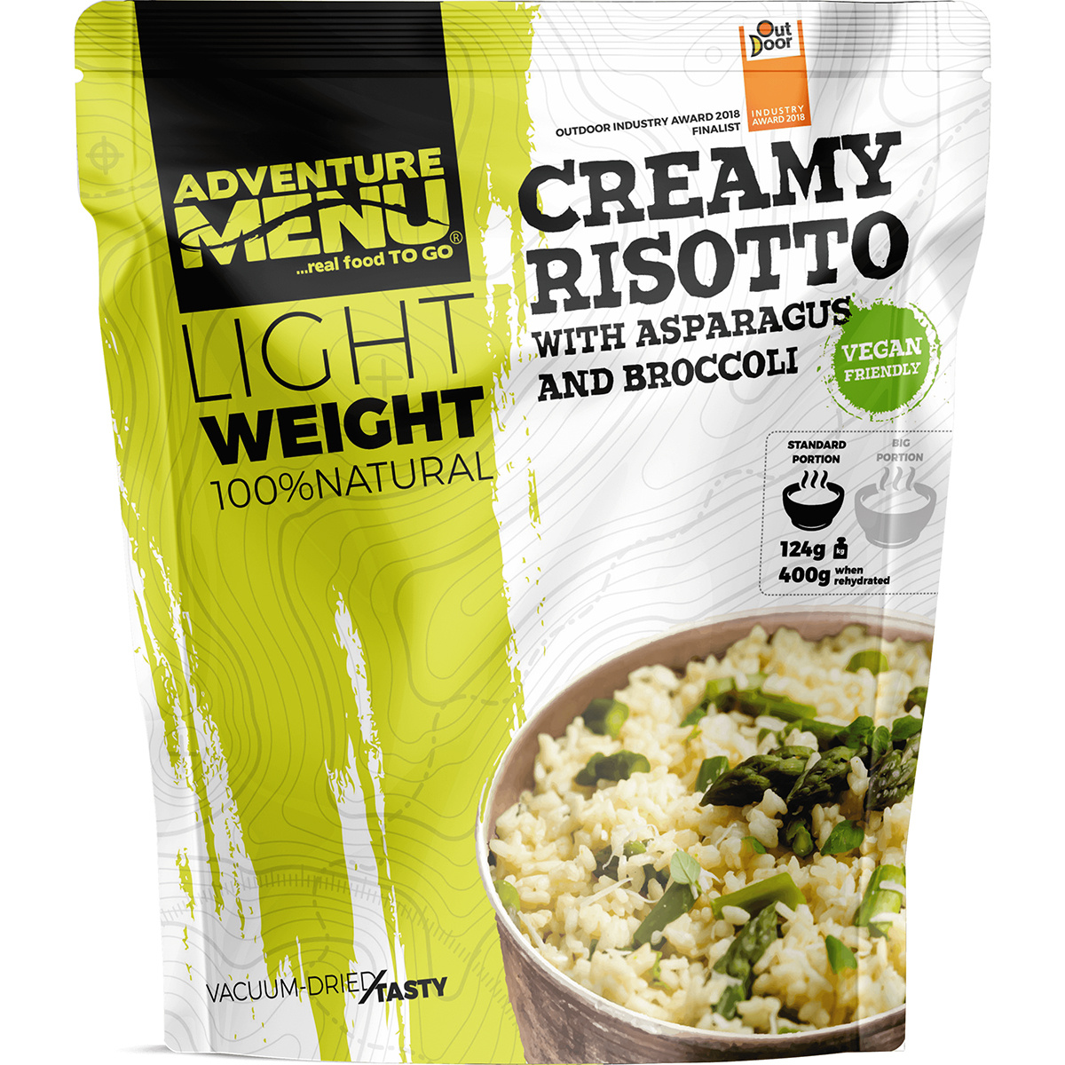 Adventure Menu Risotto alla crema di asparagi e broccoli (Taglia 124g)