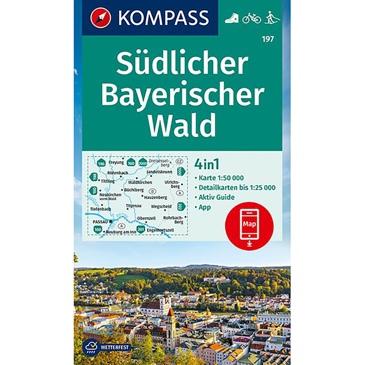 Image of Kompass Verlag WK 197 Südlicher Bayerischer Wald