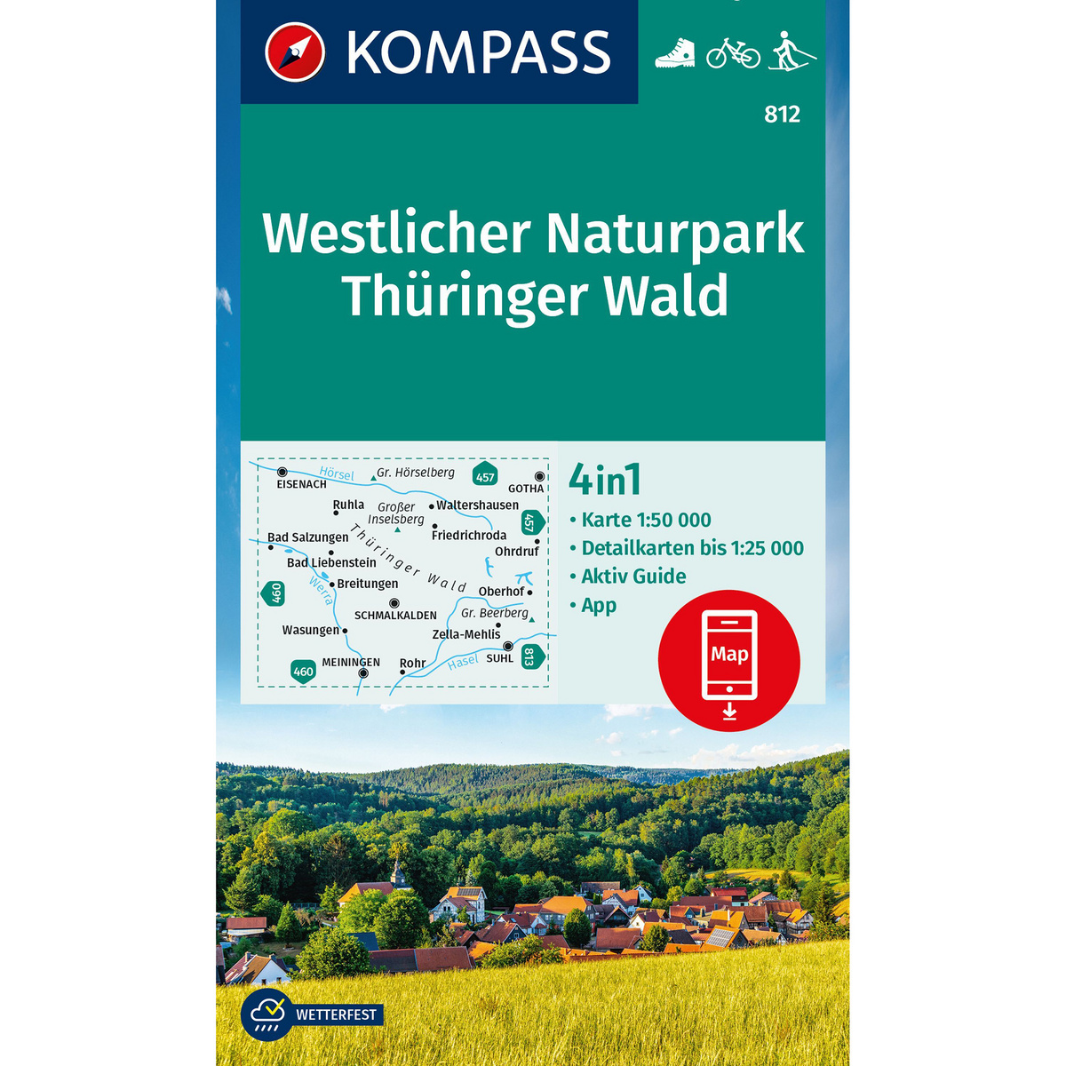 Image of Kompass Verlag WK 812 Westlicher Naturpark Thüringer Wald