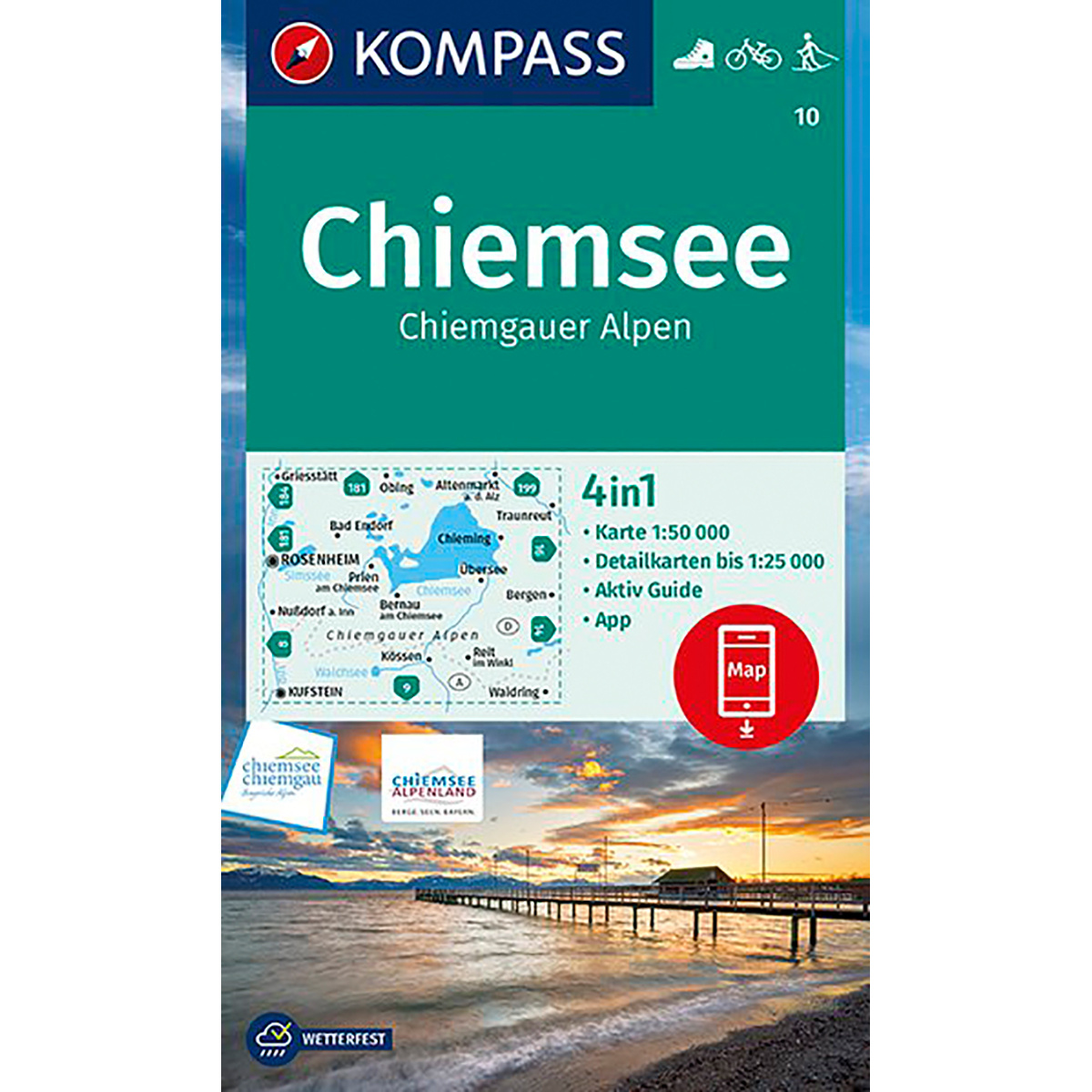Image of Kompass Verlag WK 10 Chiemsee - Simssee