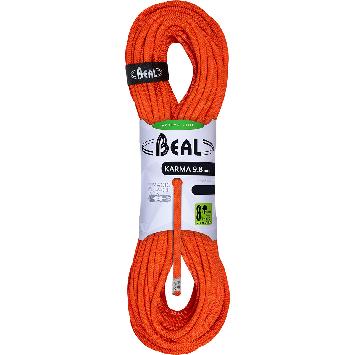 Beal Karma 9,8mm Kletterseil (Größe 50M, orange)