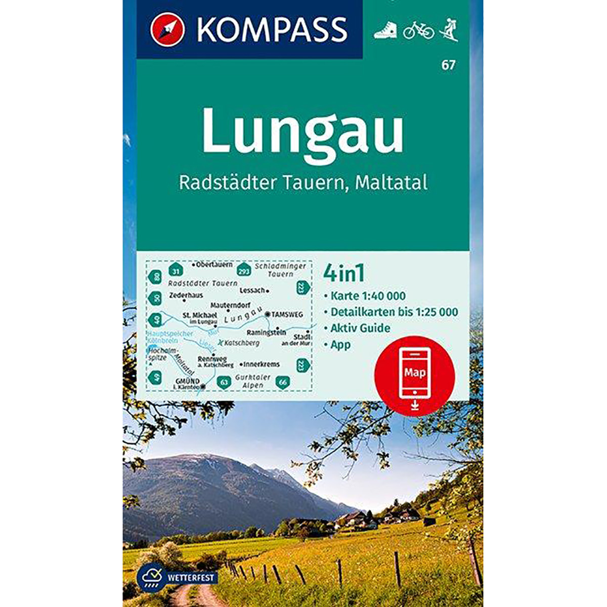 Image of Kompass Verlag WK 67 Lungau - Radstädter Tauern, Maltatal