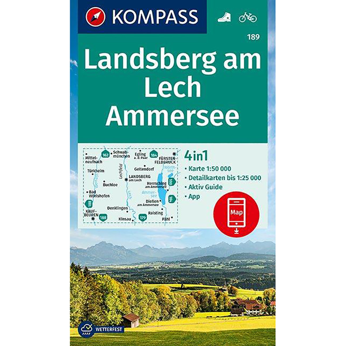 Kompass Verlag WK 189 Landsberg am Lech - Ammersee (Größe One Size)